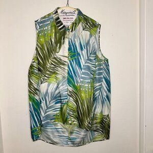Lafayette 148 silk sleeveless blouse XL